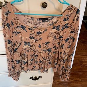 American Eagle Floral long sleeve shirt gently worn- size small